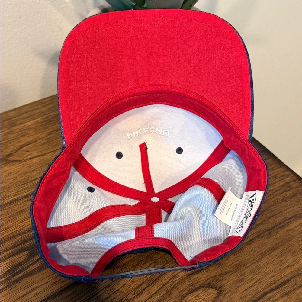 Pokemon‎ Pikachu Youth Boy's Baseball Hat Cap Navy Blue Snap Back One Size